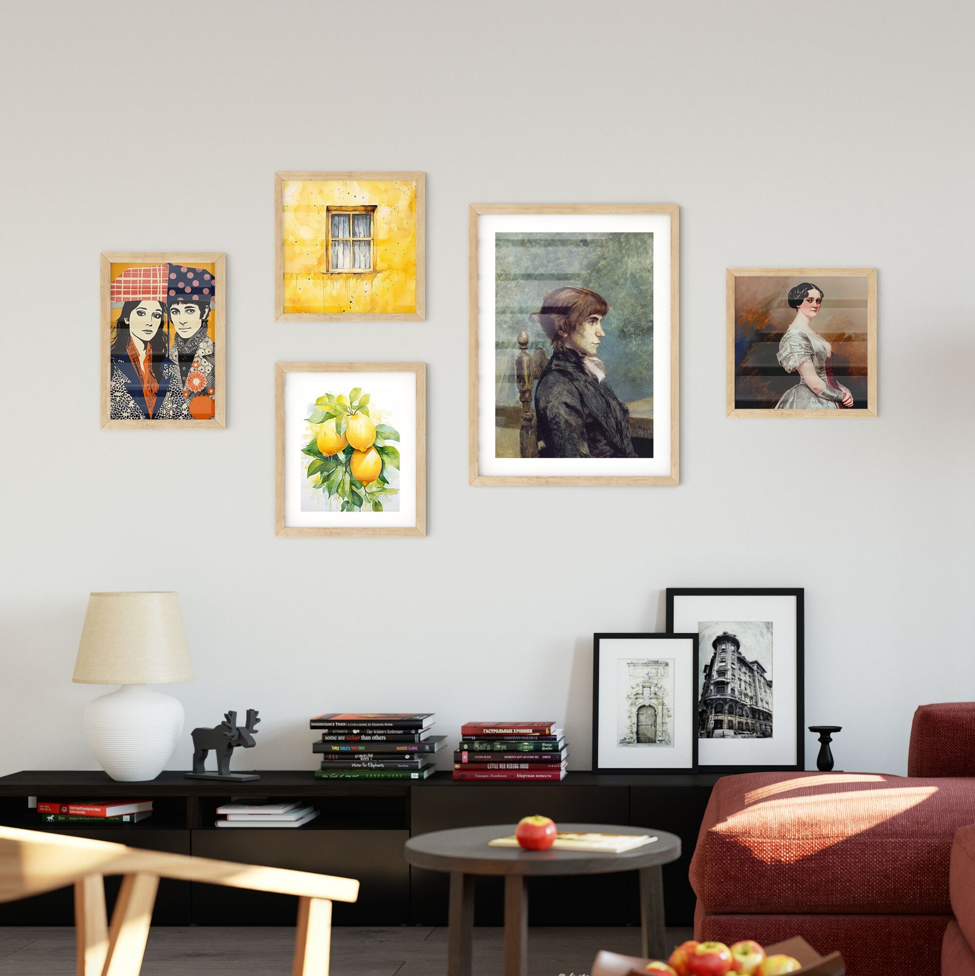 Wall Art with Portrait of Jeanne Wenz – Henri de Toulouse-Lautrec
