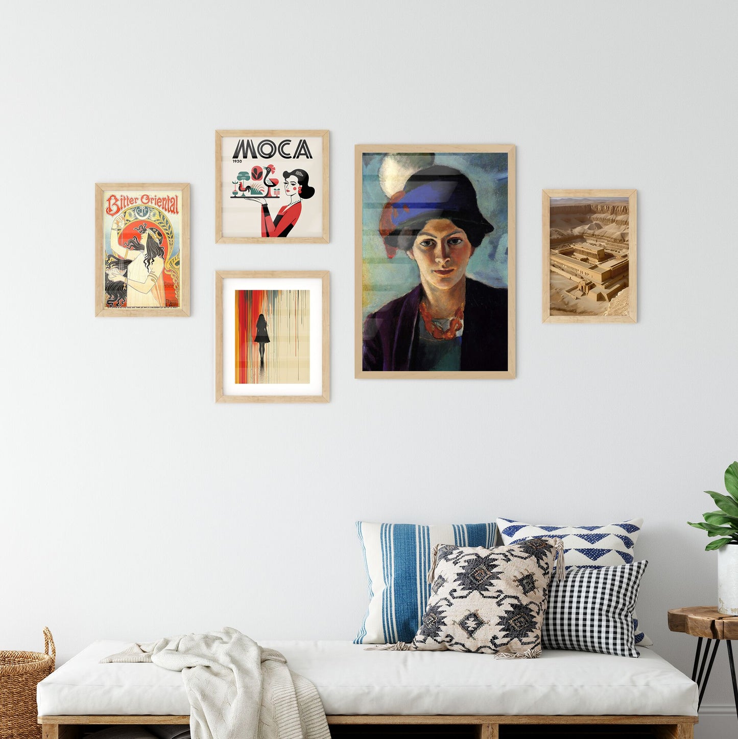 Portrait of the Artist's Wife with a Hat – August Macke Wall Art