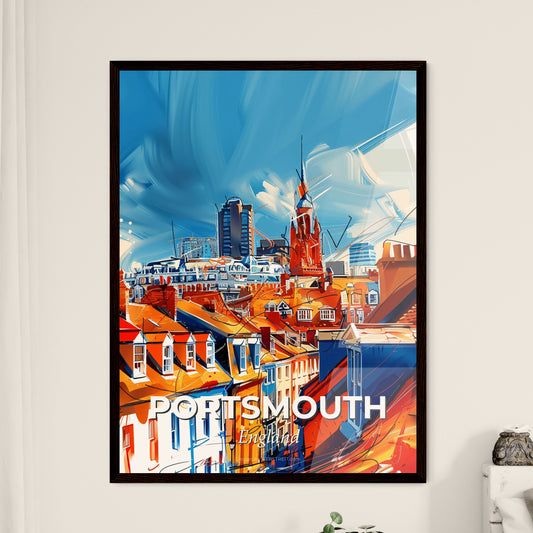 Vibrant Portsmouth, England - A Cityscape With Buildings And A Tower