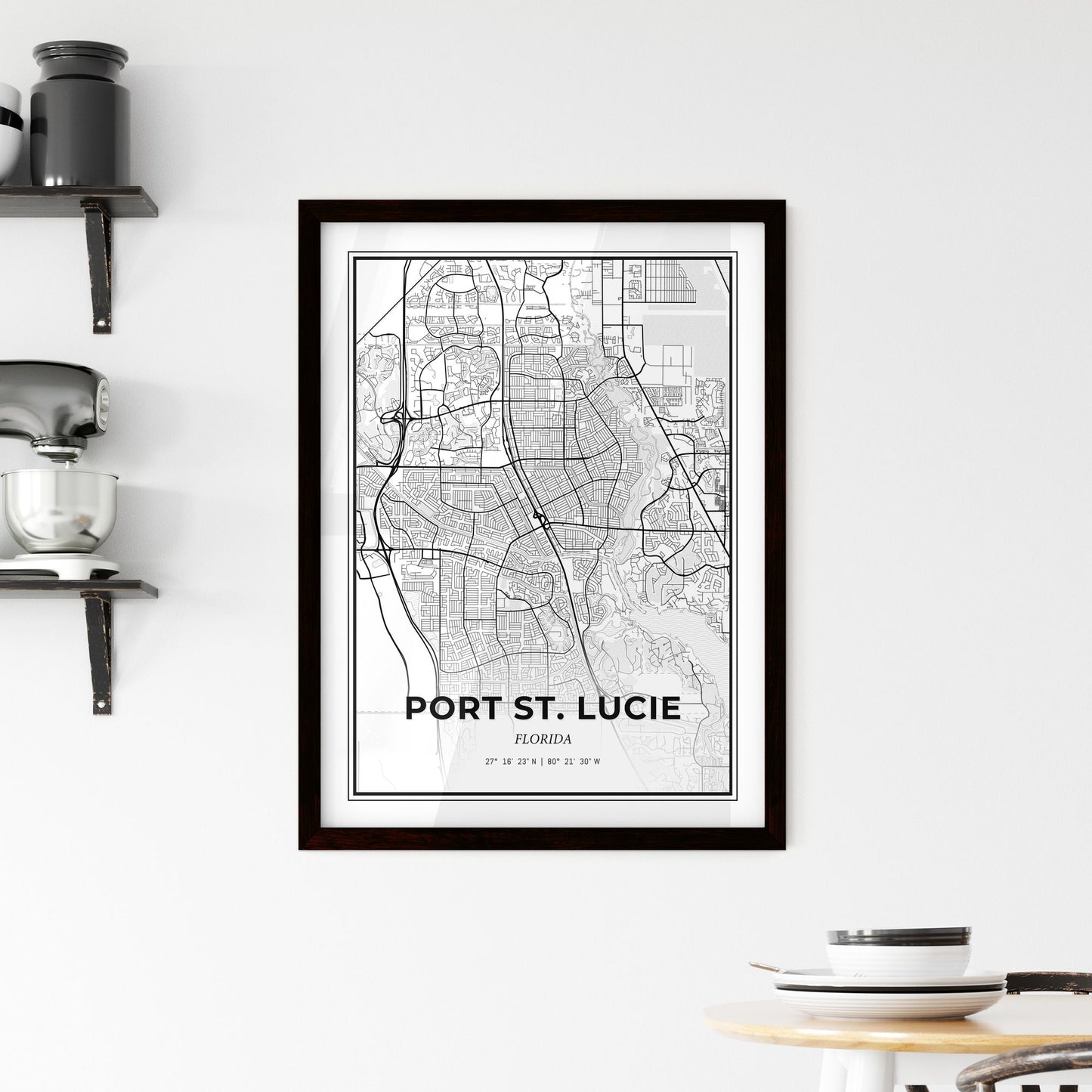 Port St. Lucie Florida - Minimal City Map