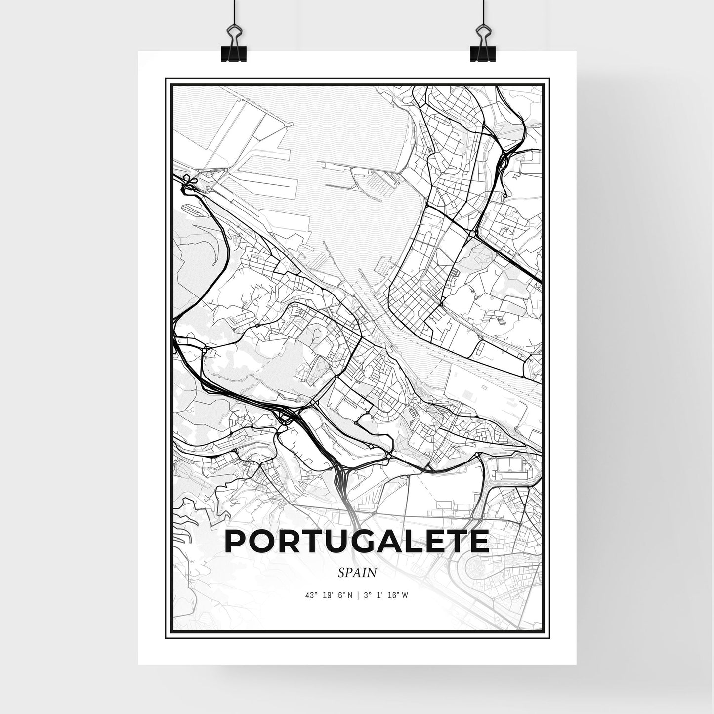 Portugalete Spain - Premium City Map Poster