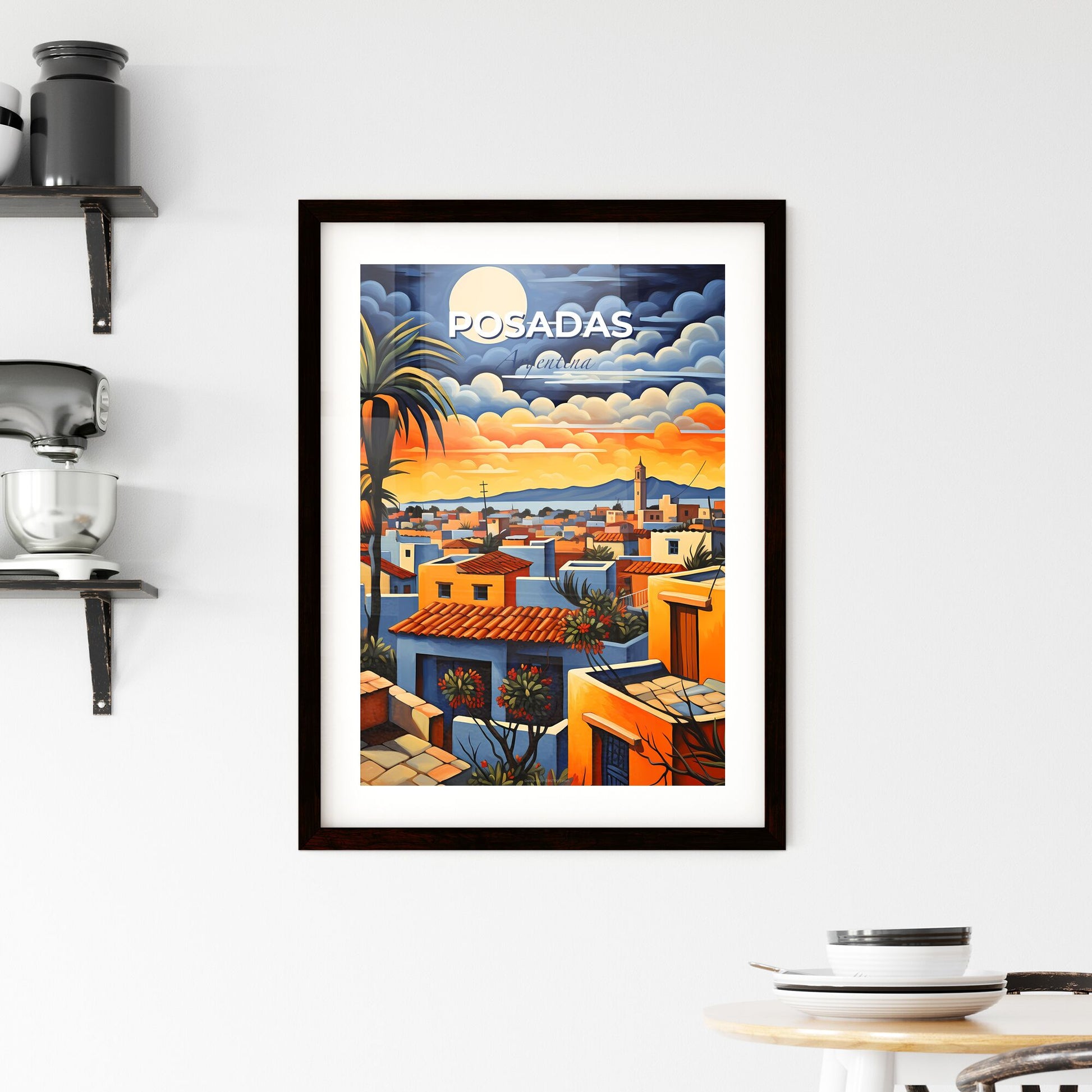 Posadas Argentina Cityscape Painting Art City Art Print Home Decor Skyline Canvas Wall Art Default Title