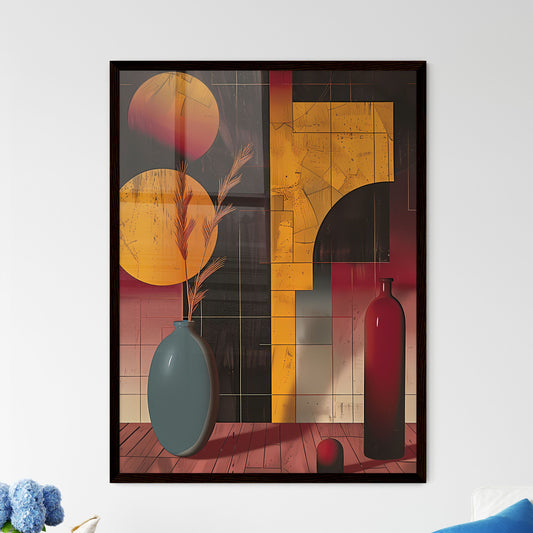 Modern Abstract Art Painting Vibrant Floral  - Framed Art Print