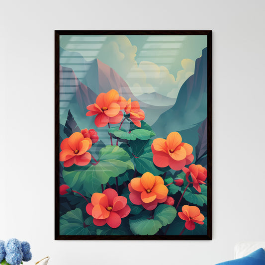 Spring Inspired Abstract Floral Painting - Framed Art Print