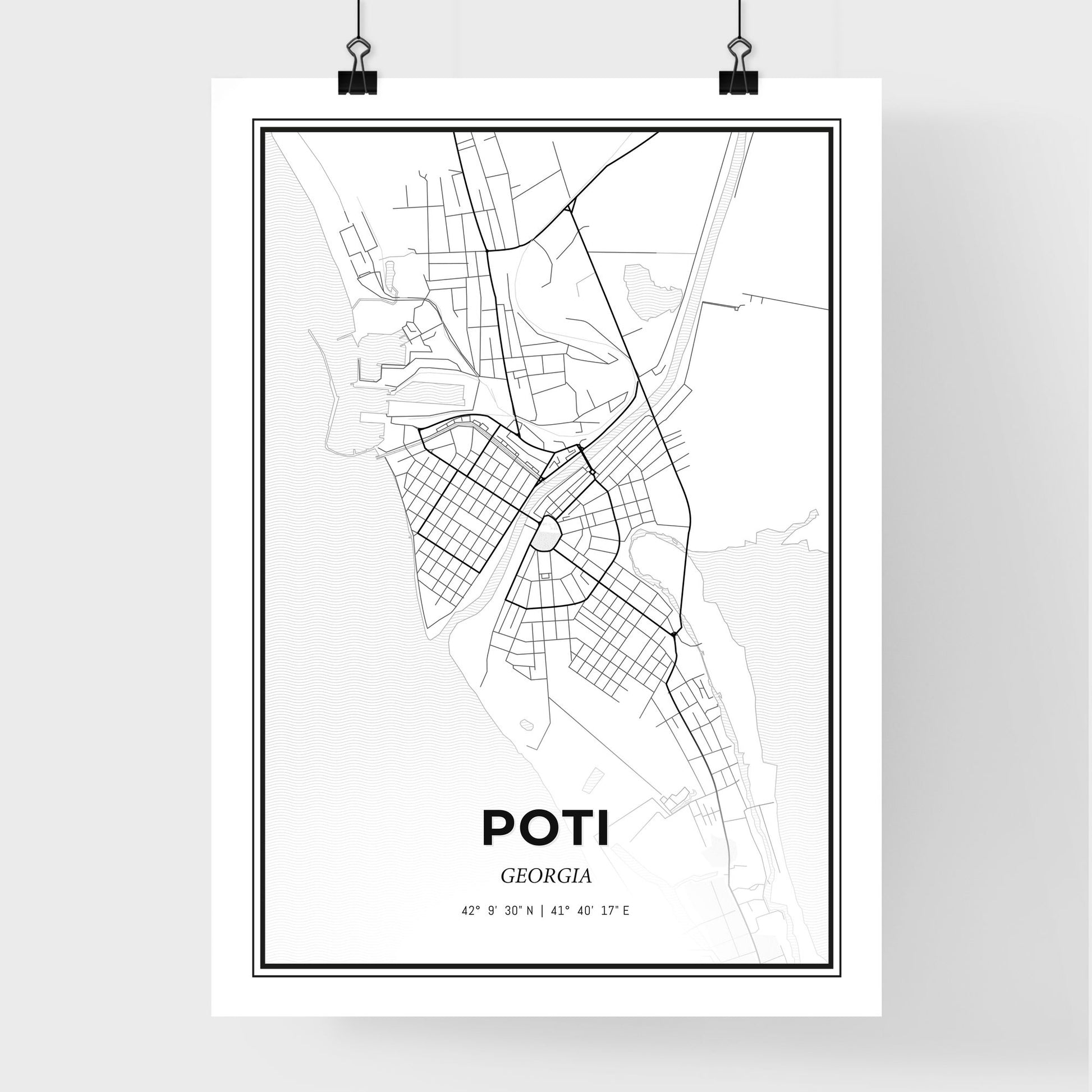 Poti Georgia - Premium City Map Poster