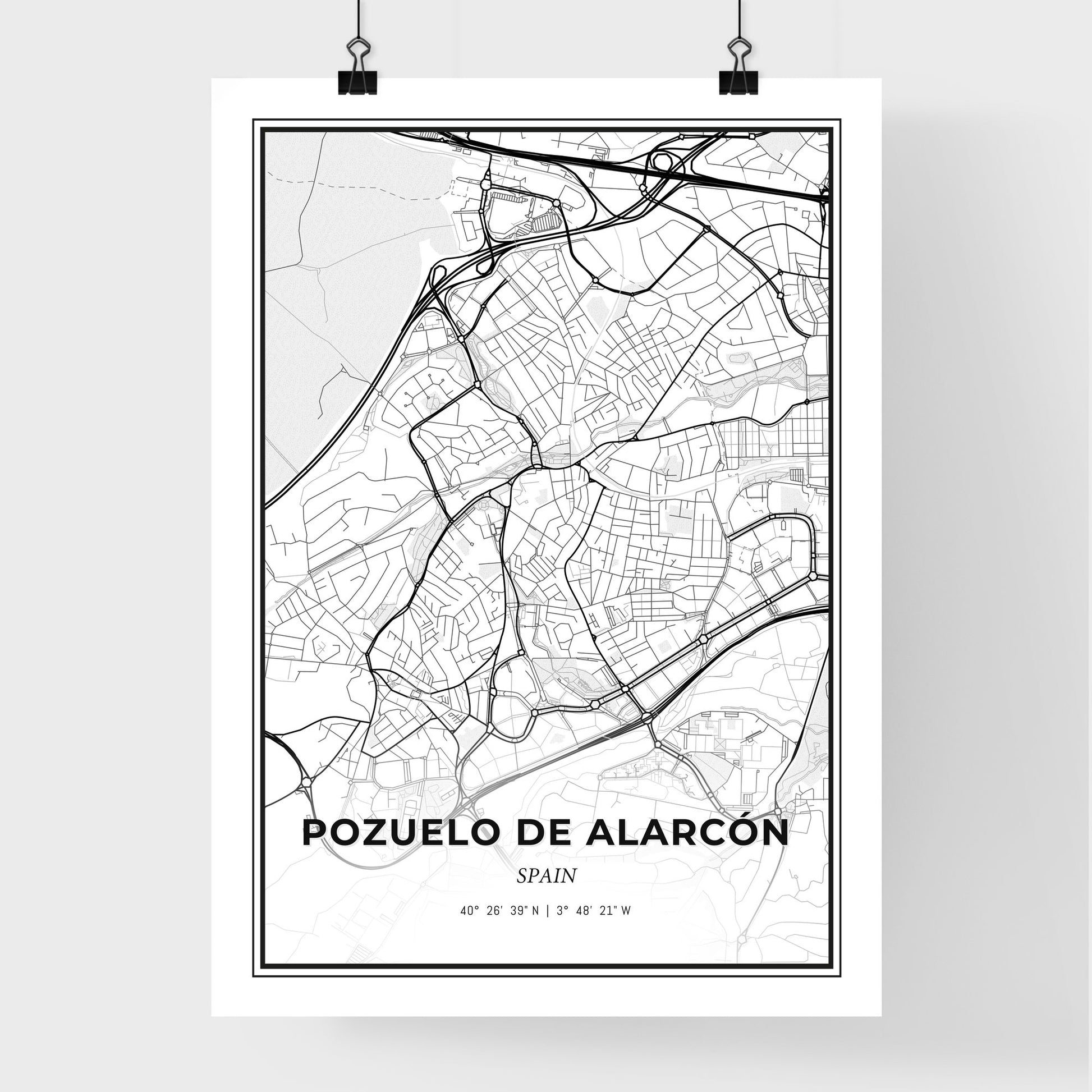 Pozuelo de Alarcón Spain - Premium City Map Poster