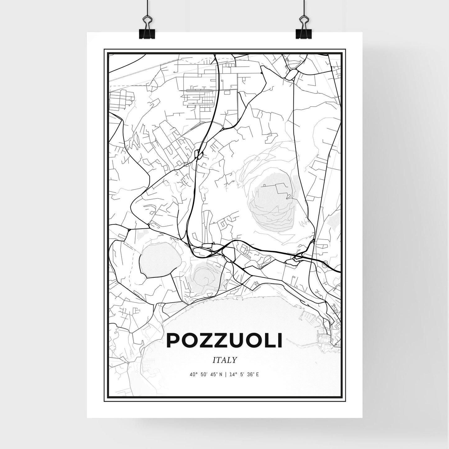 Pozzuoli Italy - Premium City Map Poster