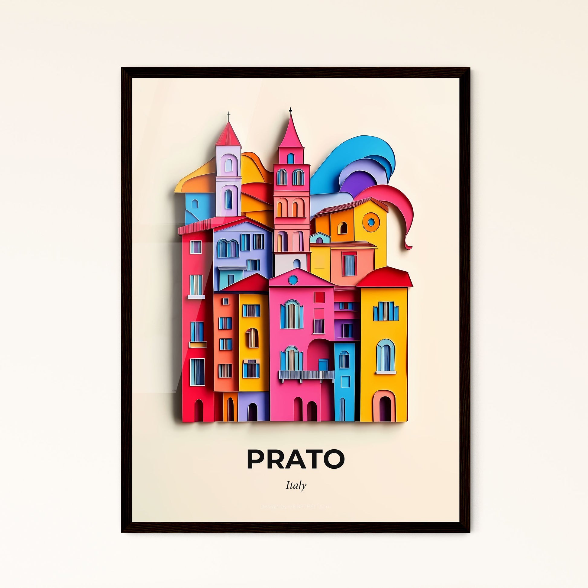 Vivid Prato, Italy - a colorful city with a rainbow colored roof