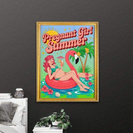 Pregnant Girl Summer: Embrace Relaxation and Joy by the Poolside with Tropical Vibes and Fun!