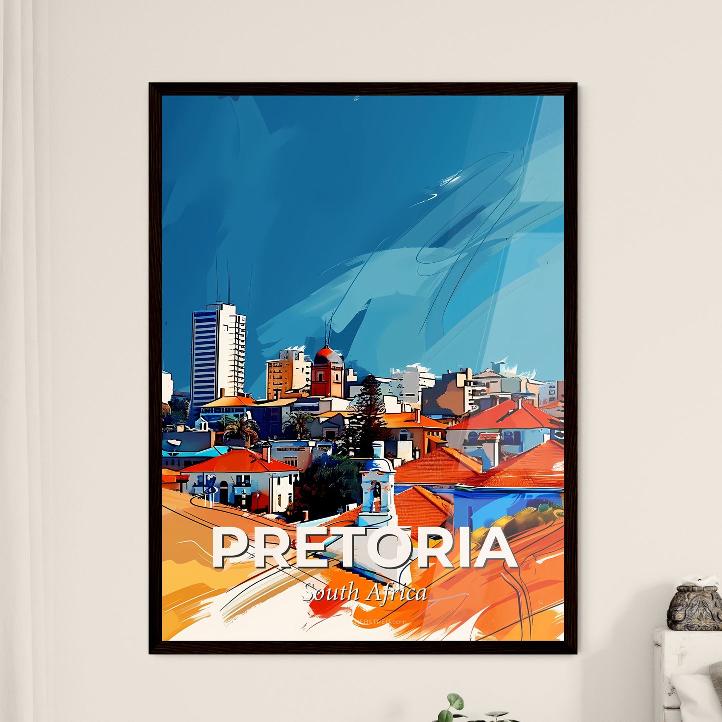 Vibrant Pretoria, South Africa - A Cityscape With Buildings And A Bell Tower