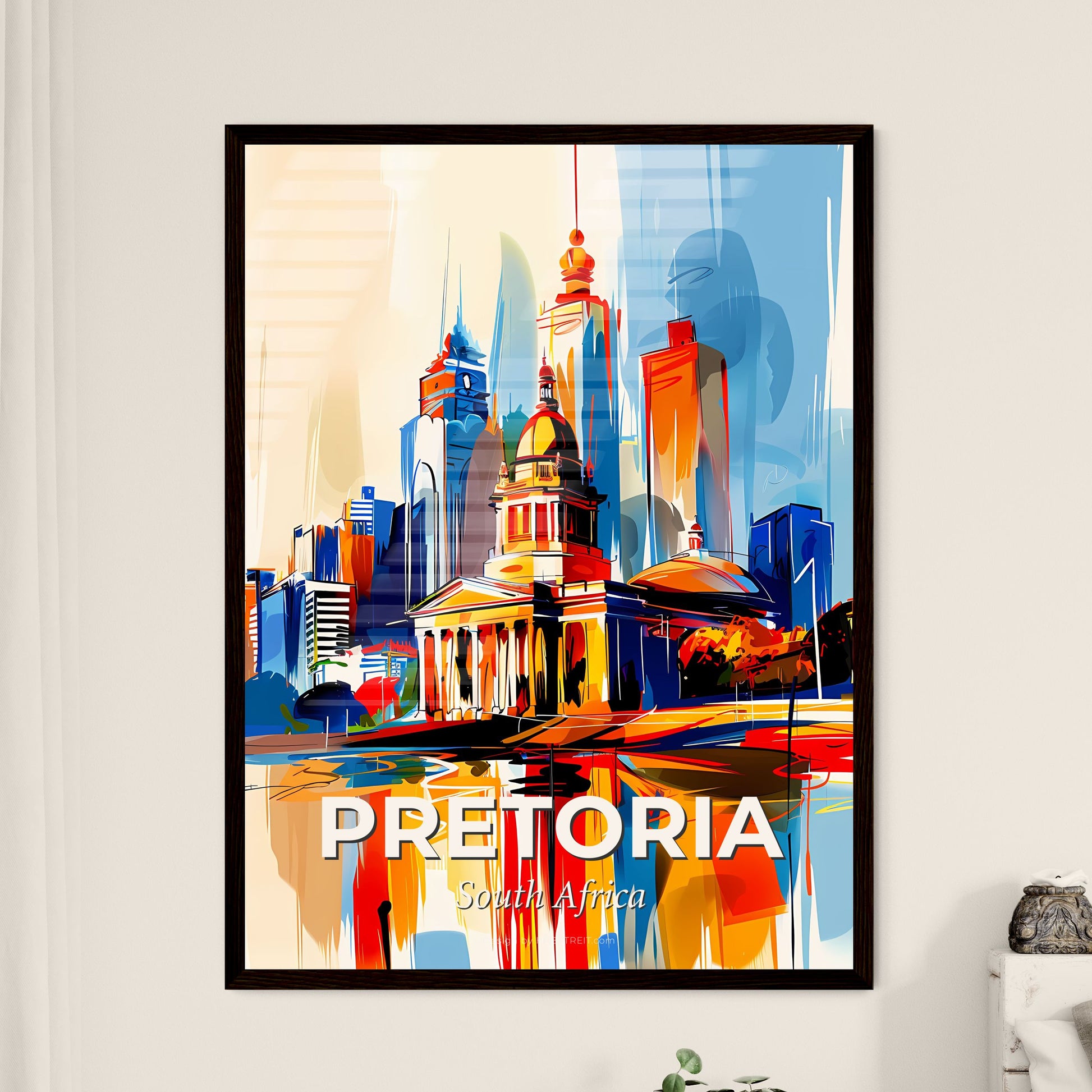 Vibrant Pretoria, South Africa - A Painting Of A City