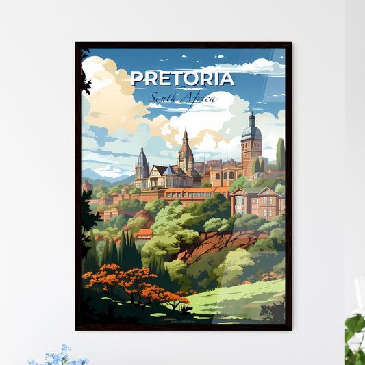 Vibrant Cityscape Art: Pretoria South Africa Skyline Landscape Painting Default Title
