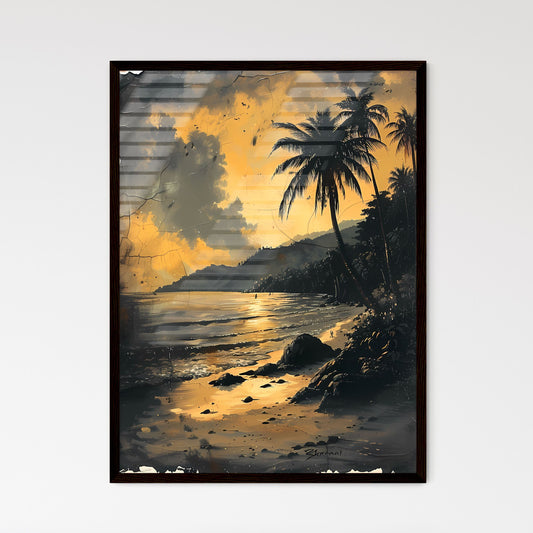 Printable template label with Mozambique vin - Framed Art Print