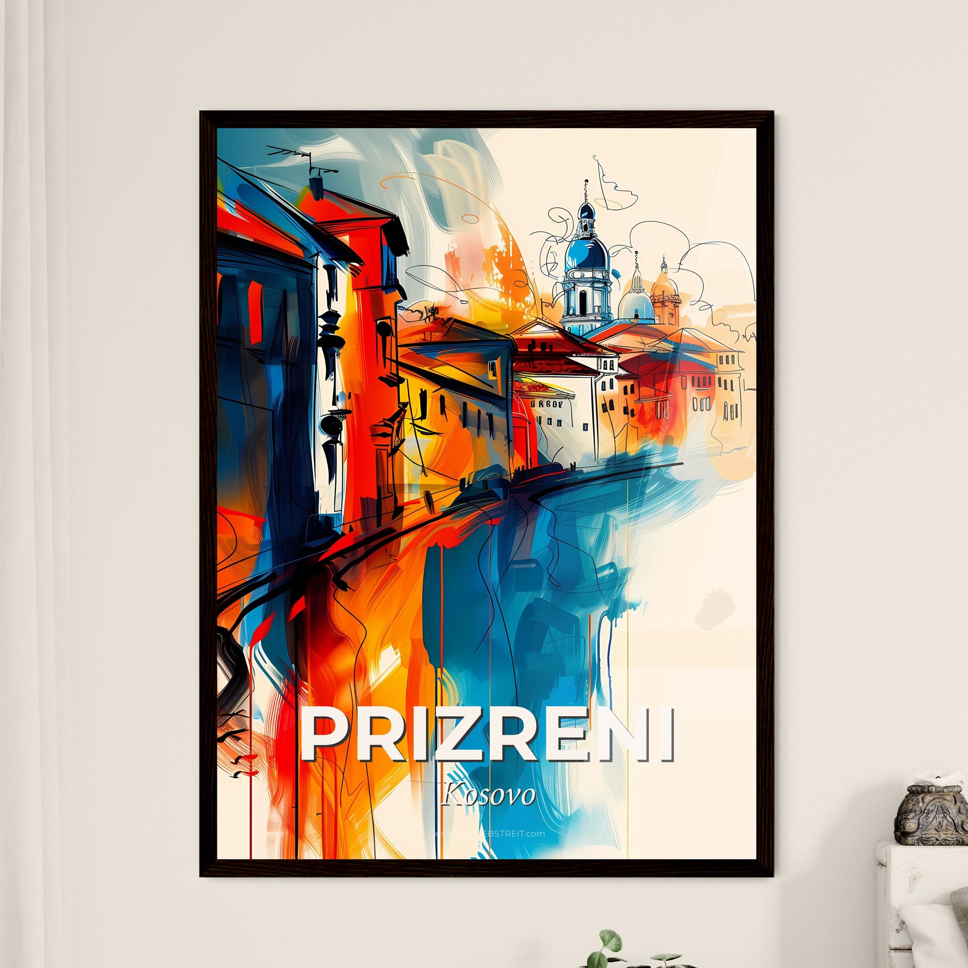 Vibrant Prizreni, Kosovo - A Painting Of A City