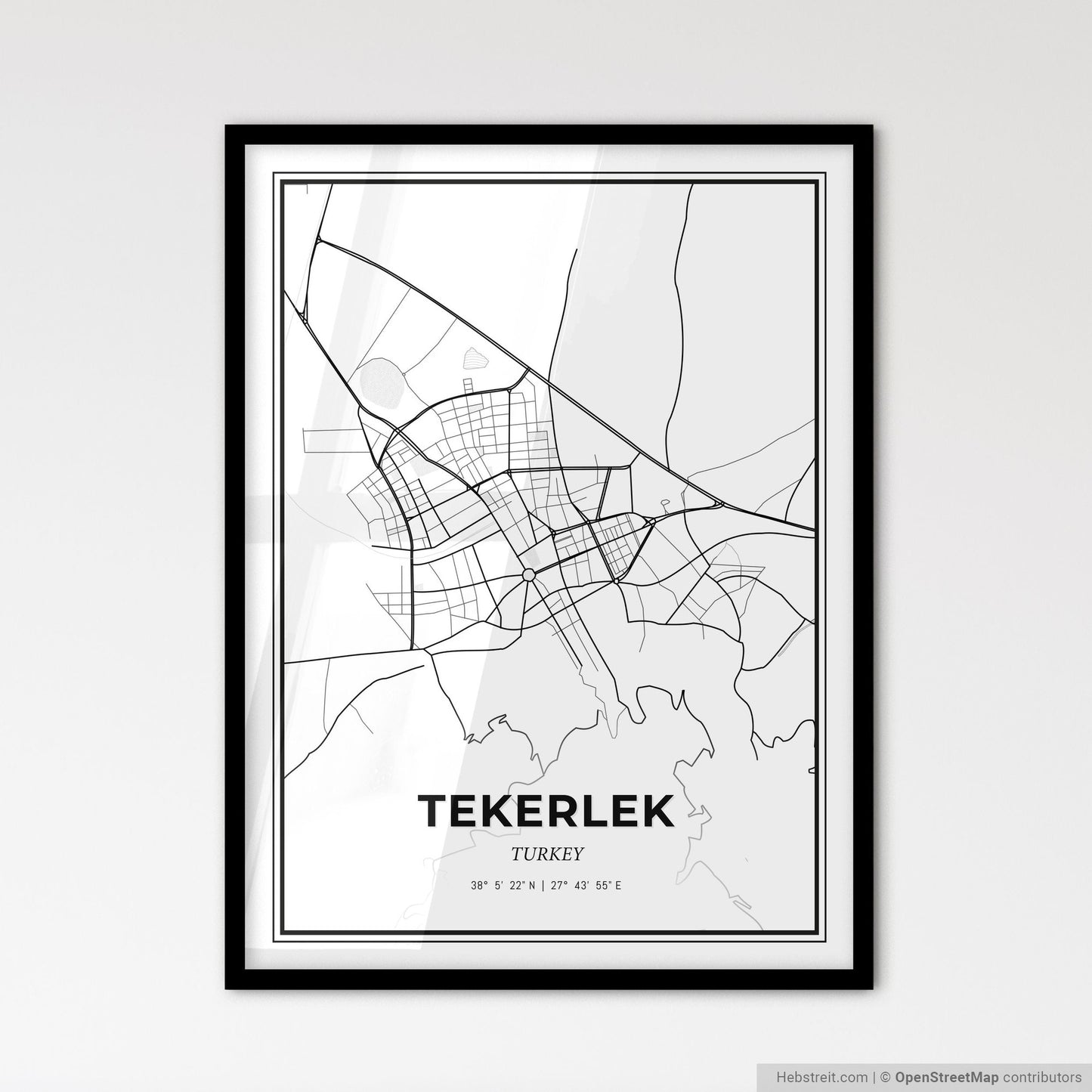 Tire Turkey - Scandinavian Style City Map for Modern Home Decor