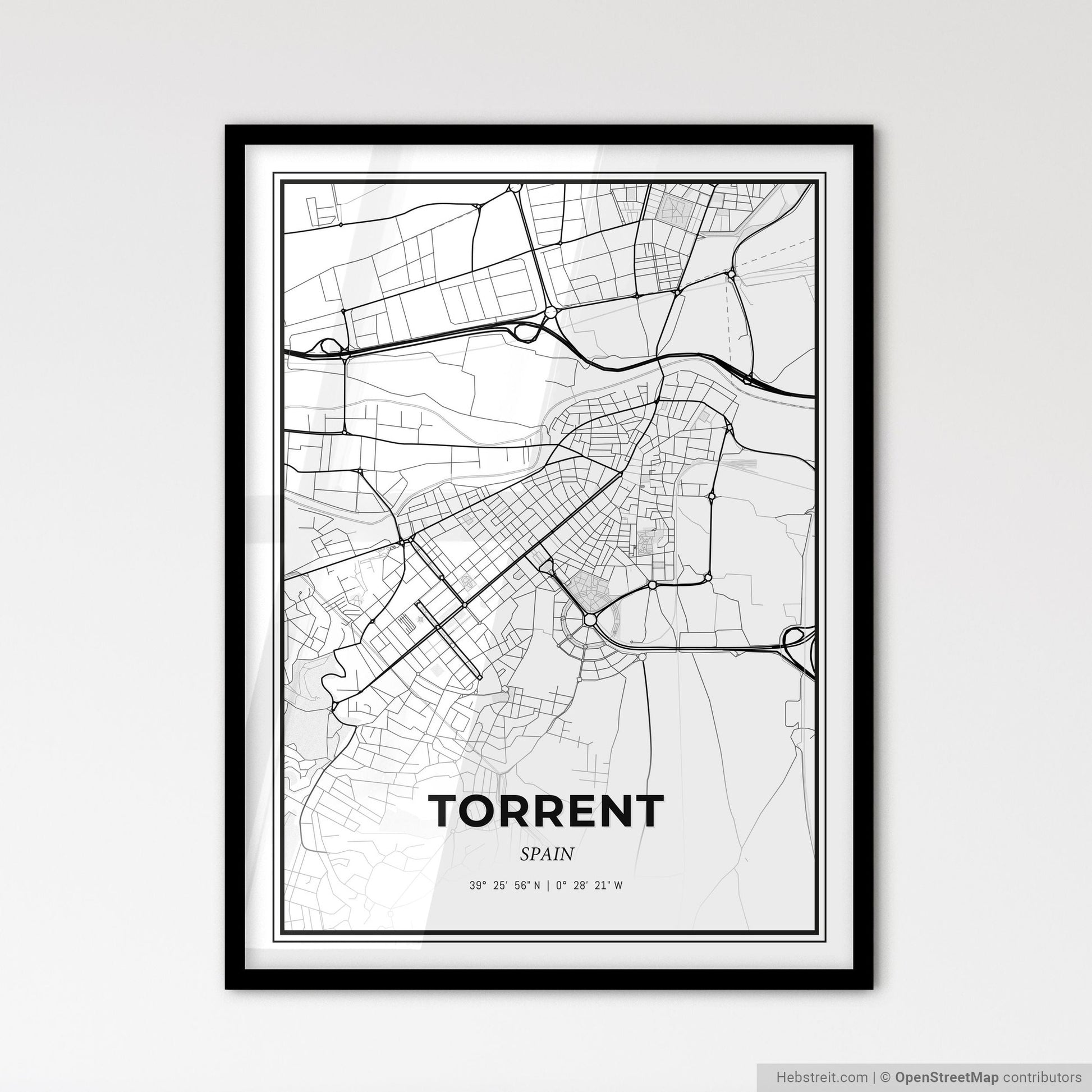 Torrent Spain - Scandinavian Style City Map for Modern Home Decor