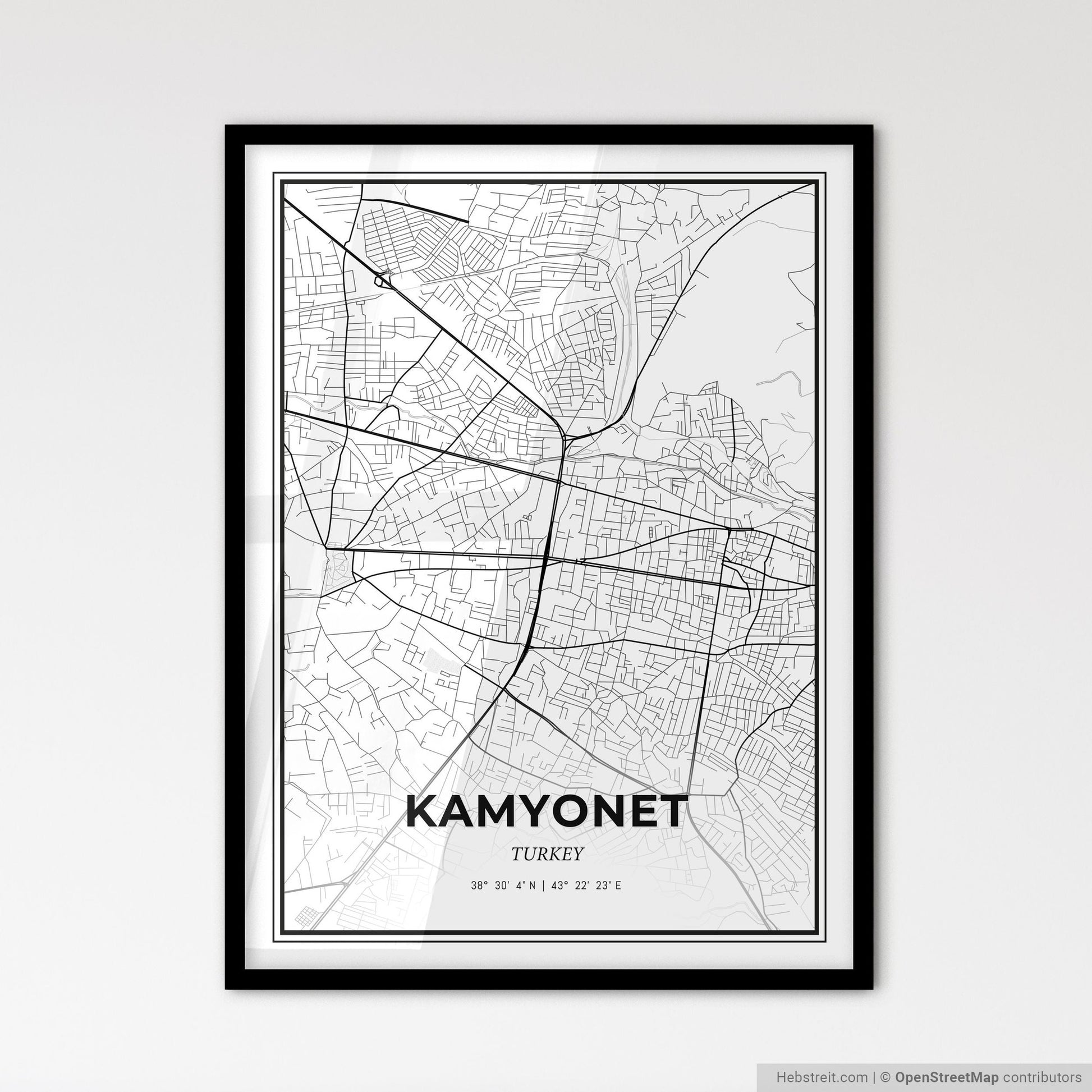 Van Turkey - Scandinavian Style City Map for Modern Home Decor