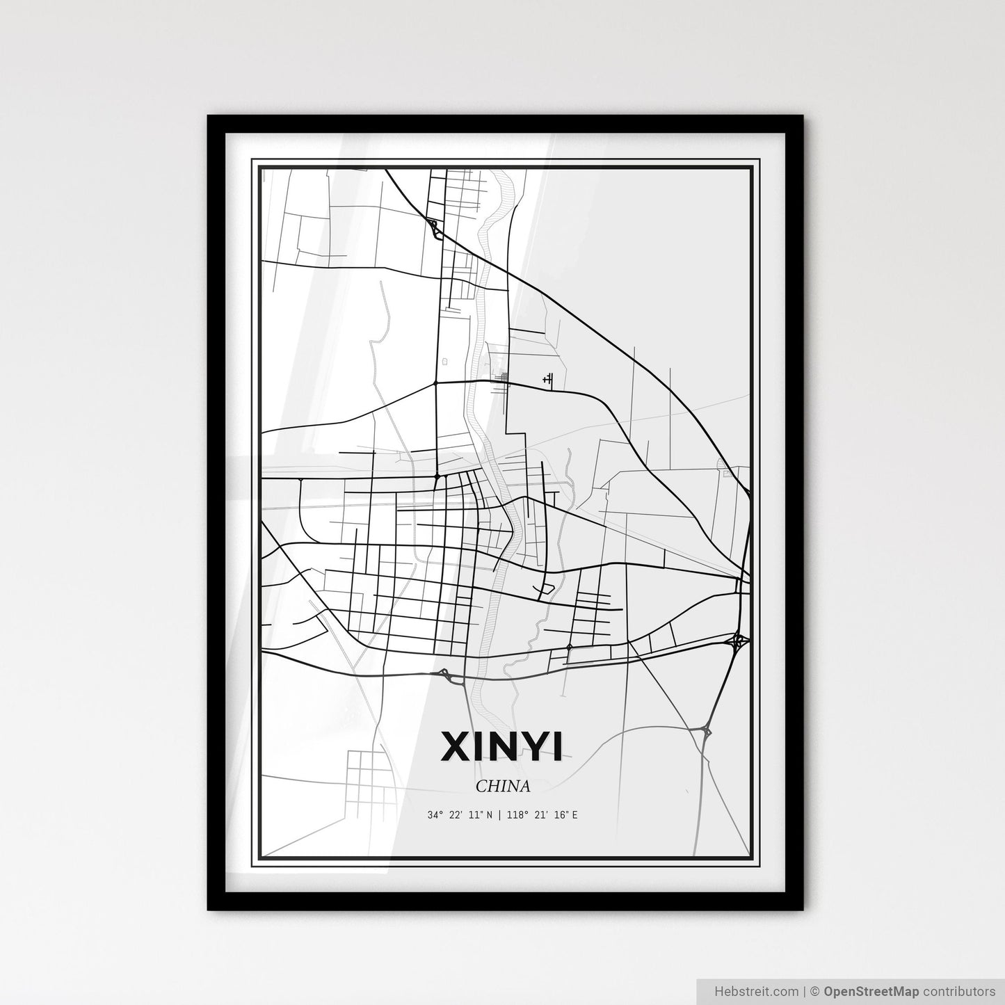 Xinyi China - Scandinavian Style City Map for Modern Home Decor