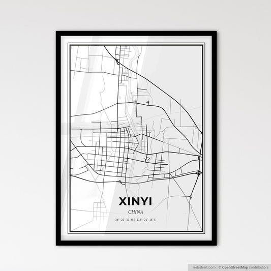 Xinyi China - Scandinavian Style City Map for Modern Home Decor