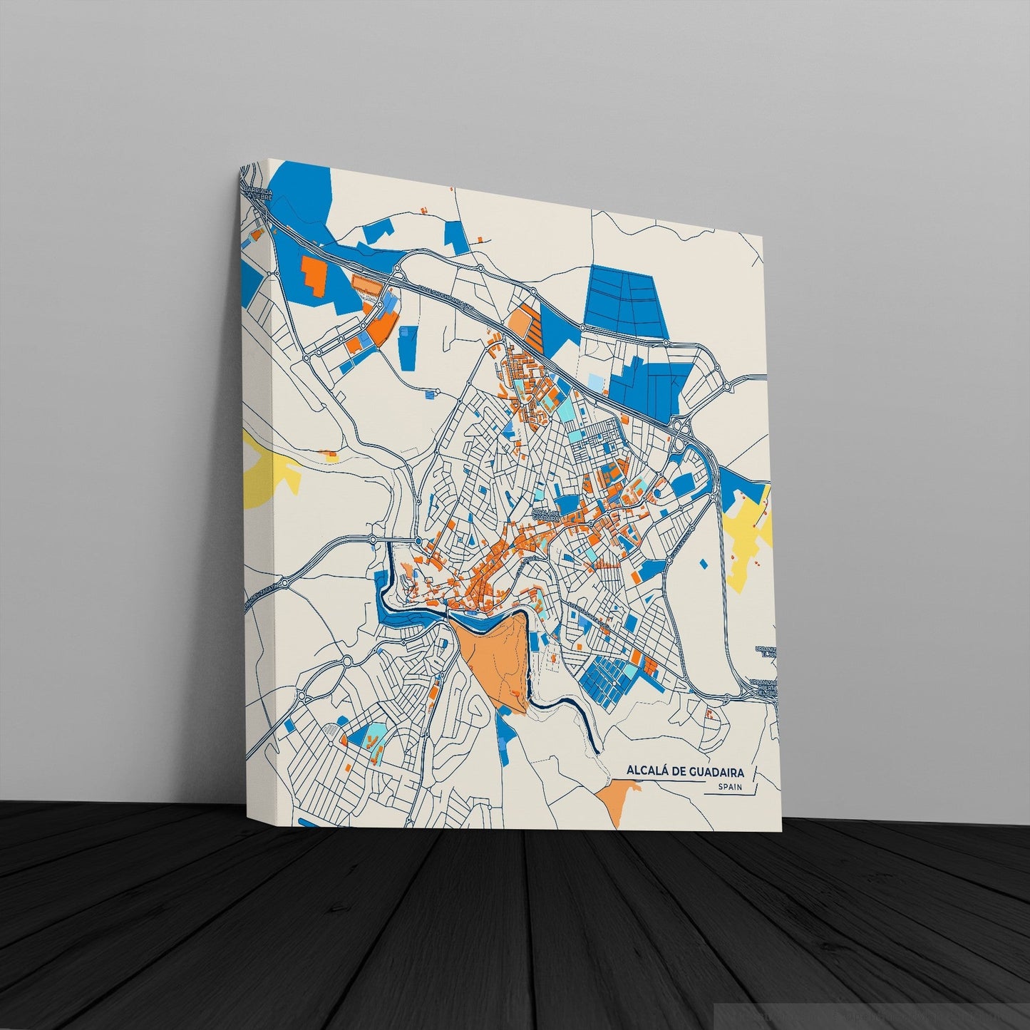 Alcalá De Guadaira Spain Colorful City Map Canvas Print