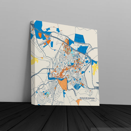 Alcalá De Guadaira Spain Colorful City Map Canvas Print