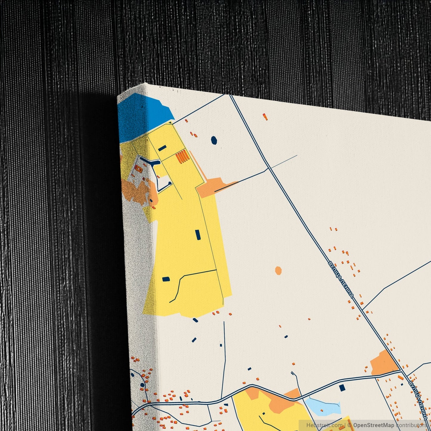 Бяроза Belarus Colorful City Map Canvas Print Detail