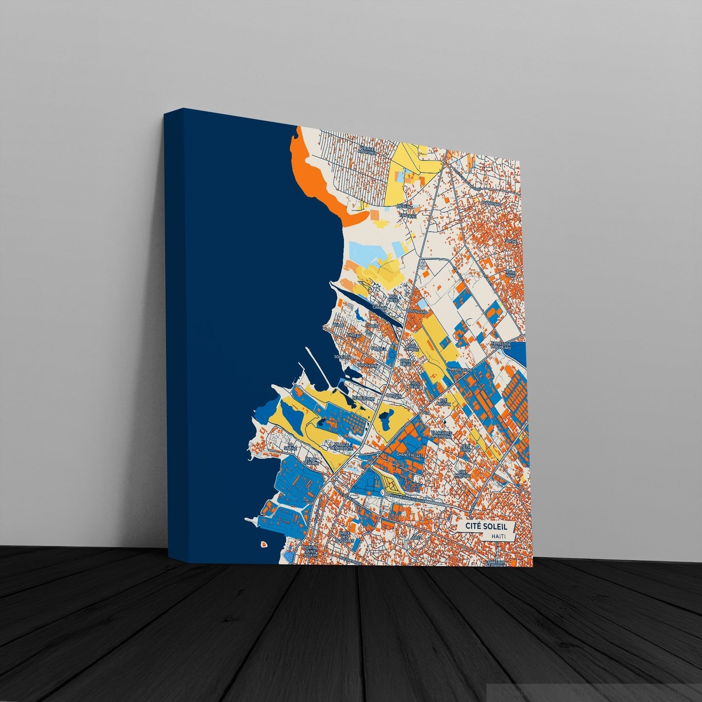 Cité Soleil Haiti Colorful City Map Canvas Print
