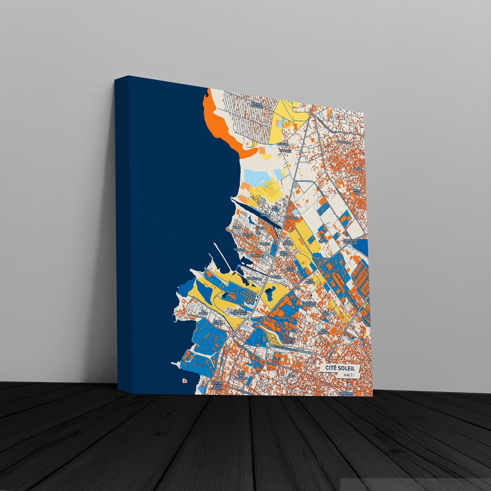 Cité Soleil Haiti Colorful City Map Canvas Print