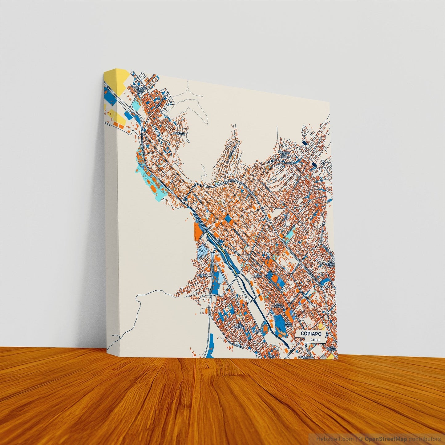 Copiapo Chile Colorful City Map Canvas Print