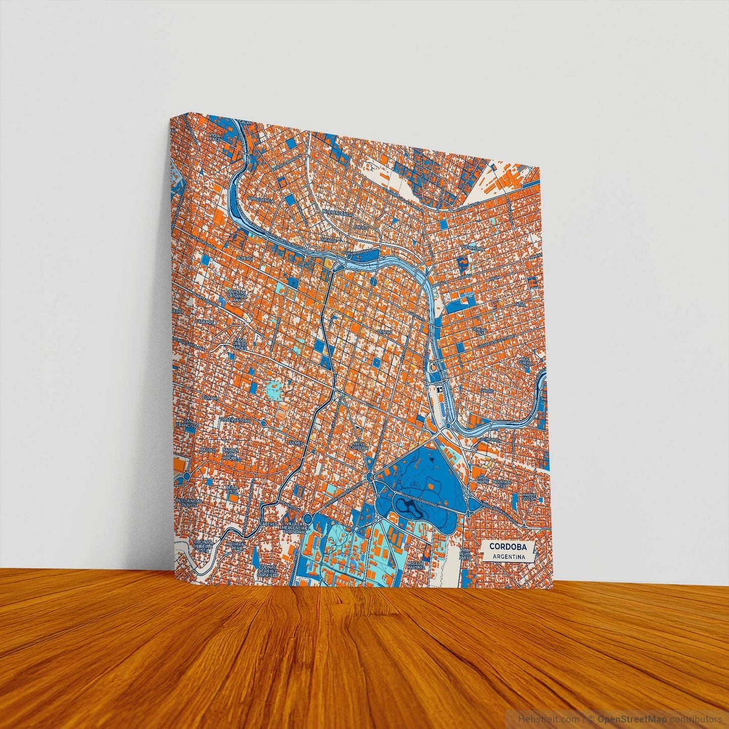 Cordoba Argentina Colorful City Map Canvas Print