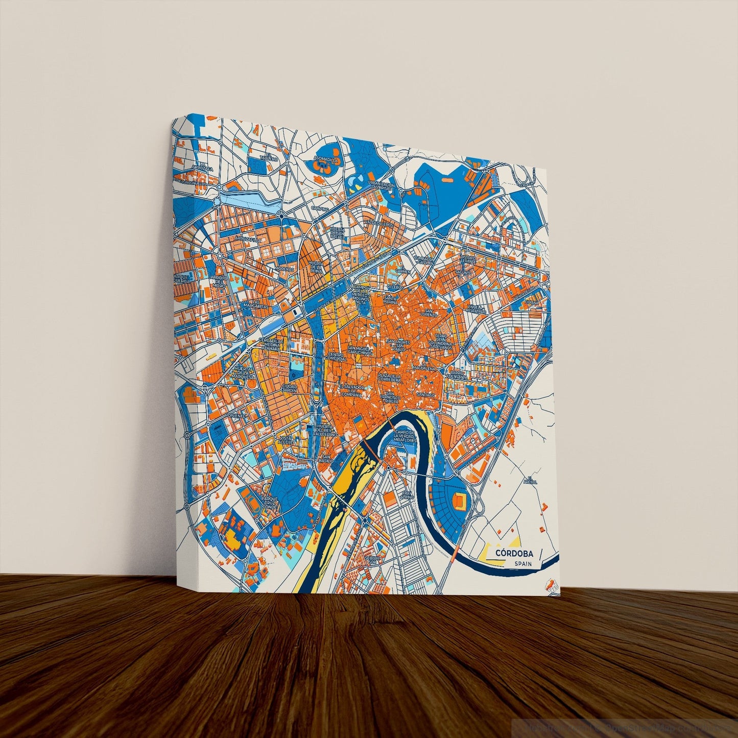 Córdoba Spain Colorful City Map Canvas Print
