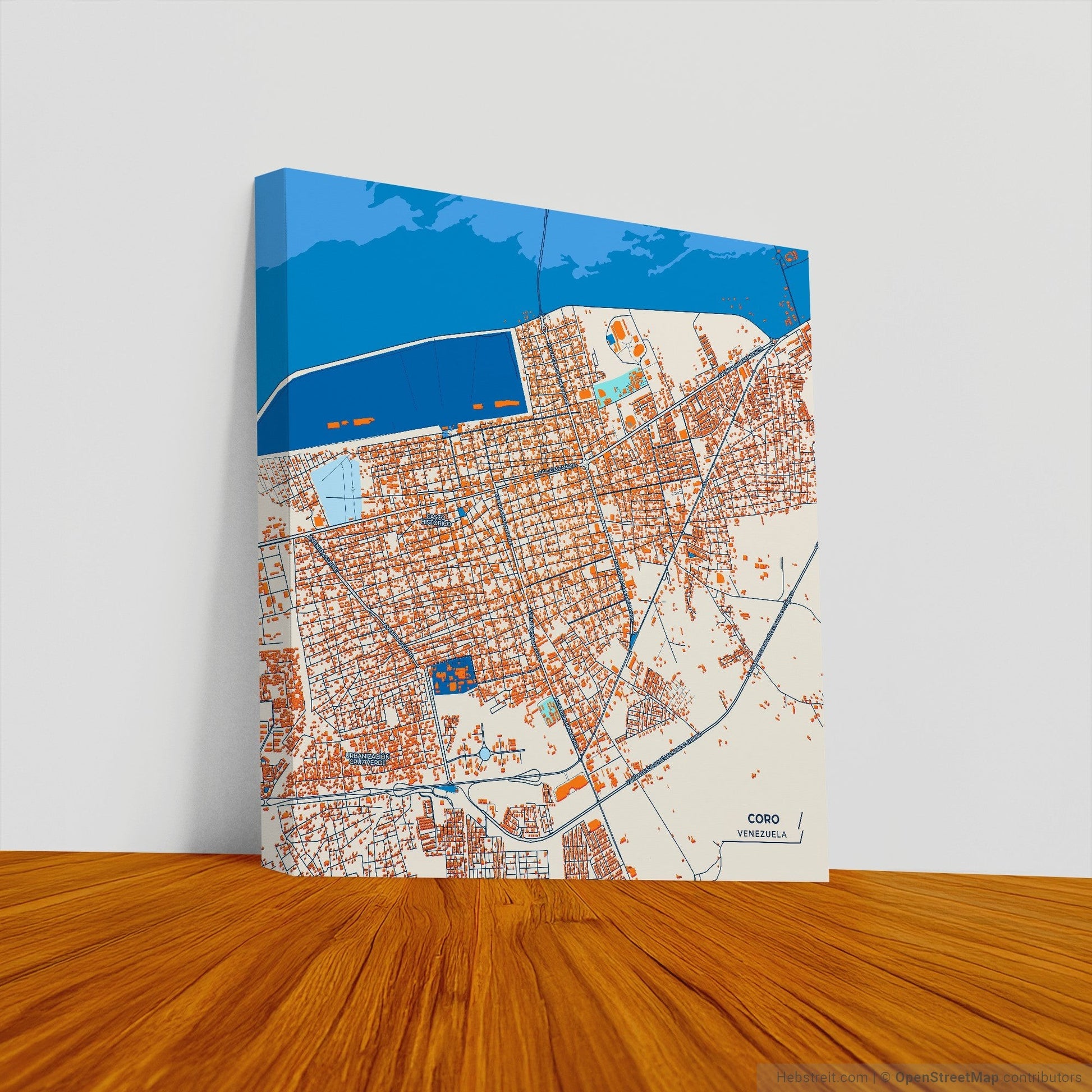 Coro Venezuela Colorful City Map Canvas Print
