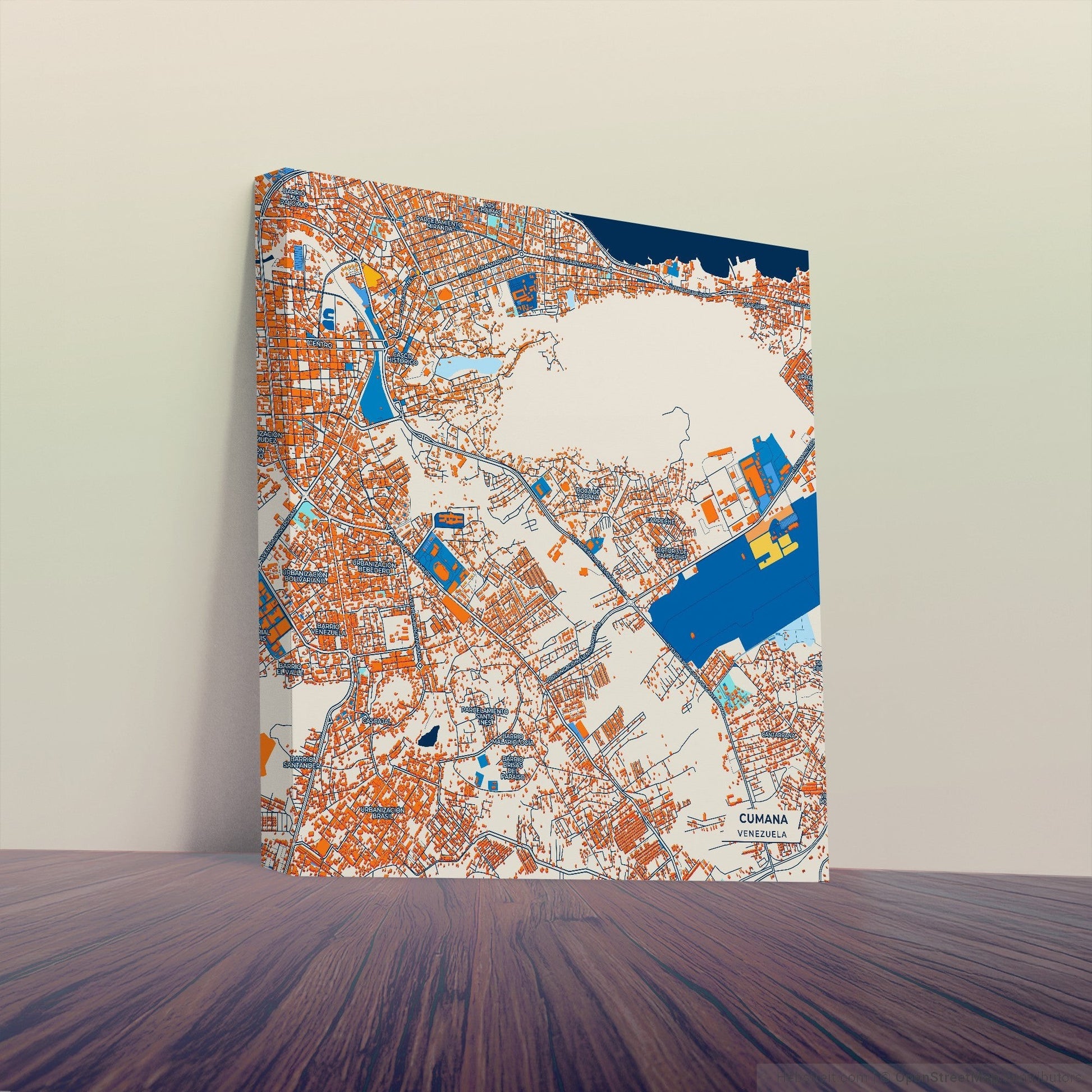 Cumana Venezuela Colorful City Map Canvas Print