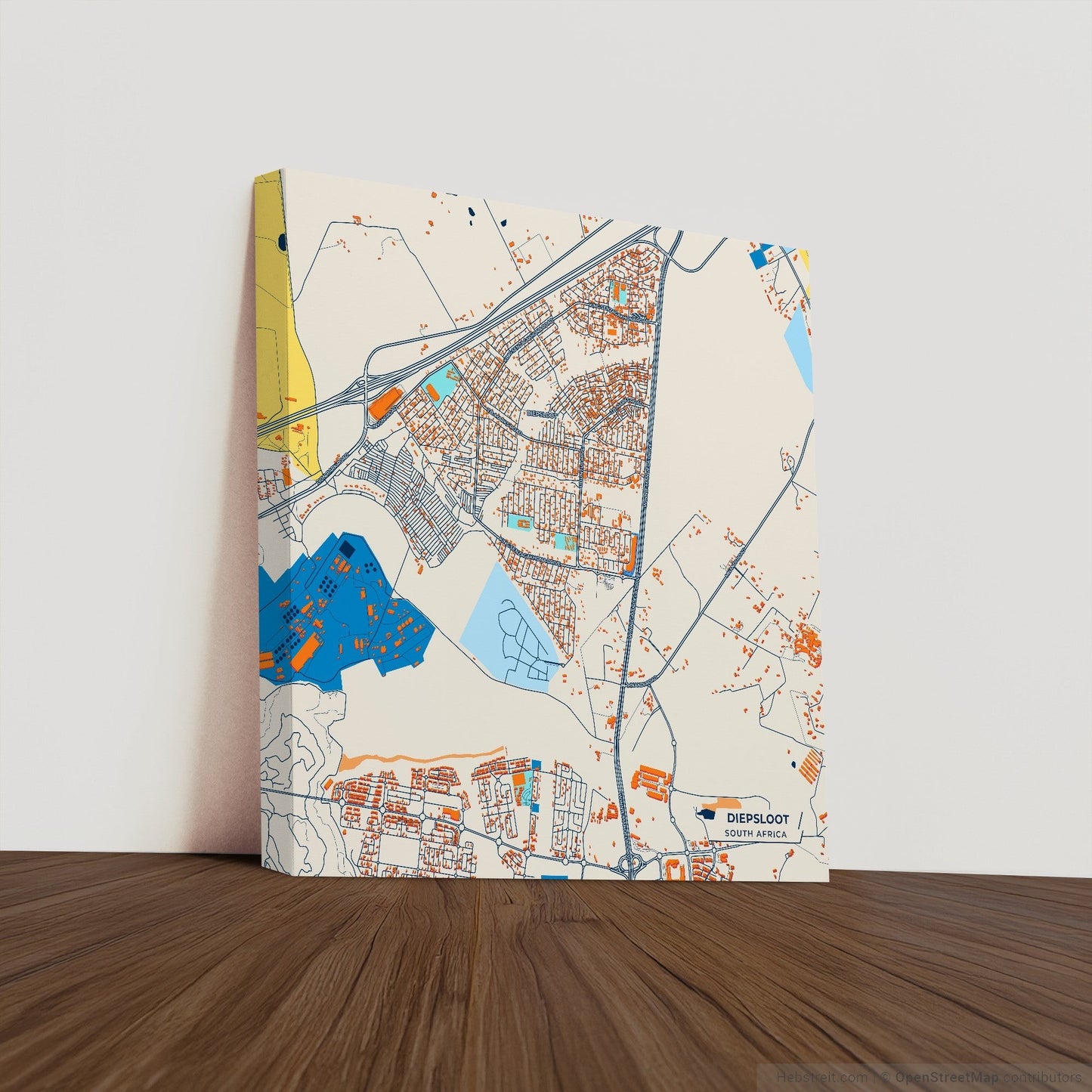 Diepsloot South Africa Colorful City Map Canvas Print