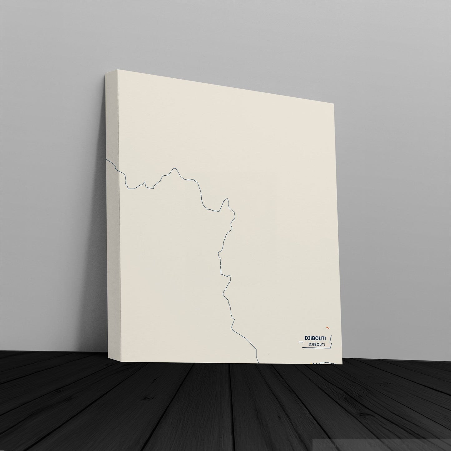 Djibouti Djibouti Colorful City Map Canvas Print