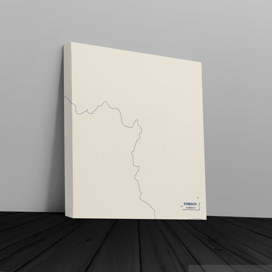 Djibouti Djibouti Colorful City Map Canvas Print