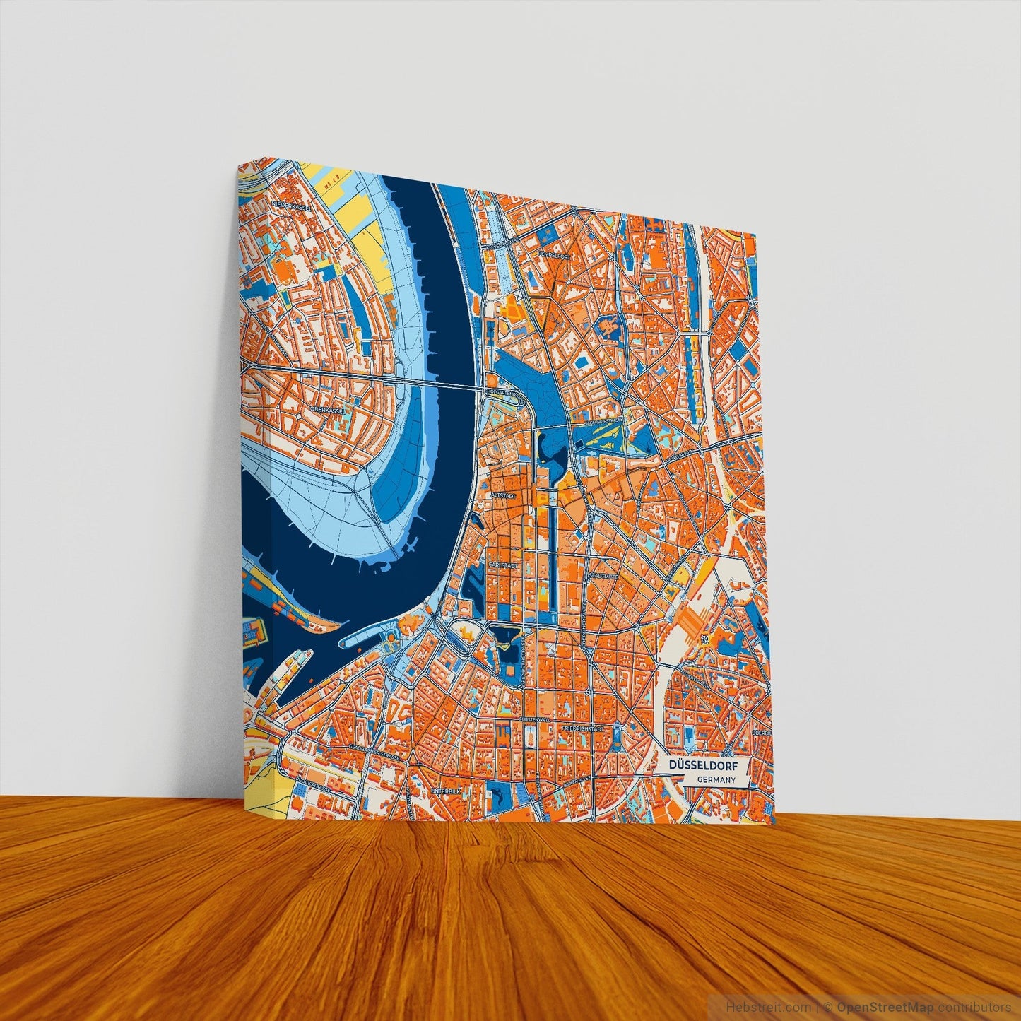 Düsseldorf Germany Colorful City Map Canvas Print