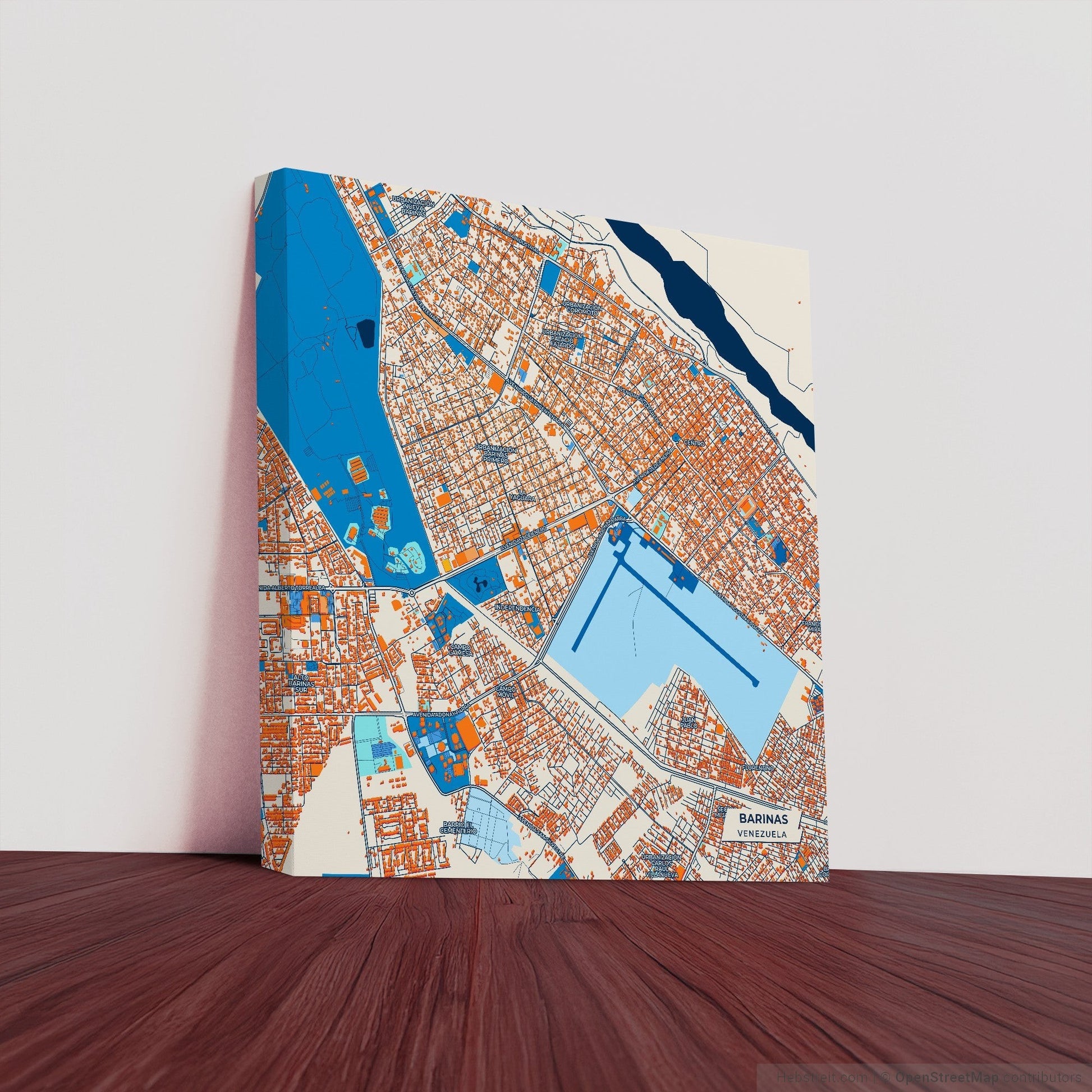 Barinas Venezuela Colorful City Map Canvas Print