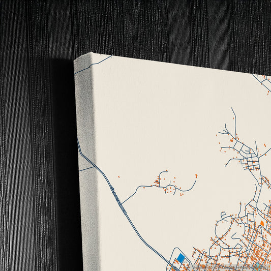 Carora Venezuela Colorful City Map Canvas Print Detail