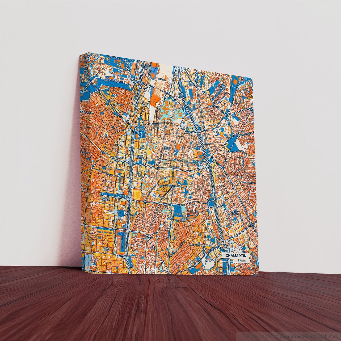 Chamartín Spain Colorful City Map Canvas Print