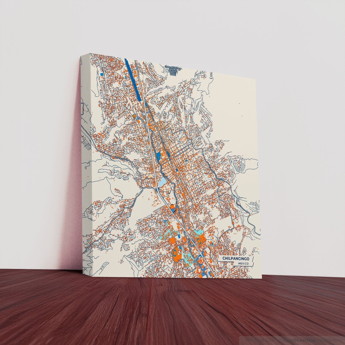 Chilpancingo Mexico Colorful City Map Canvas Print