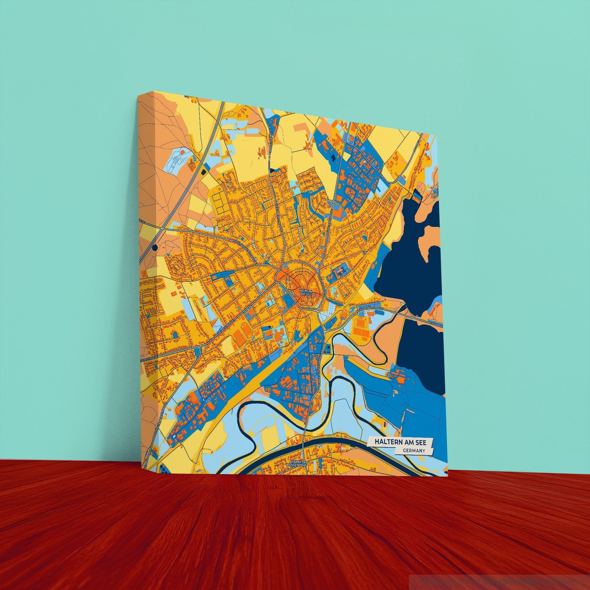 Haltern Am See Germany Colorful City Map Canvas Print