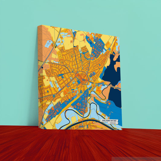 Haltern Am See Germany Colorful City Map Canvas Print