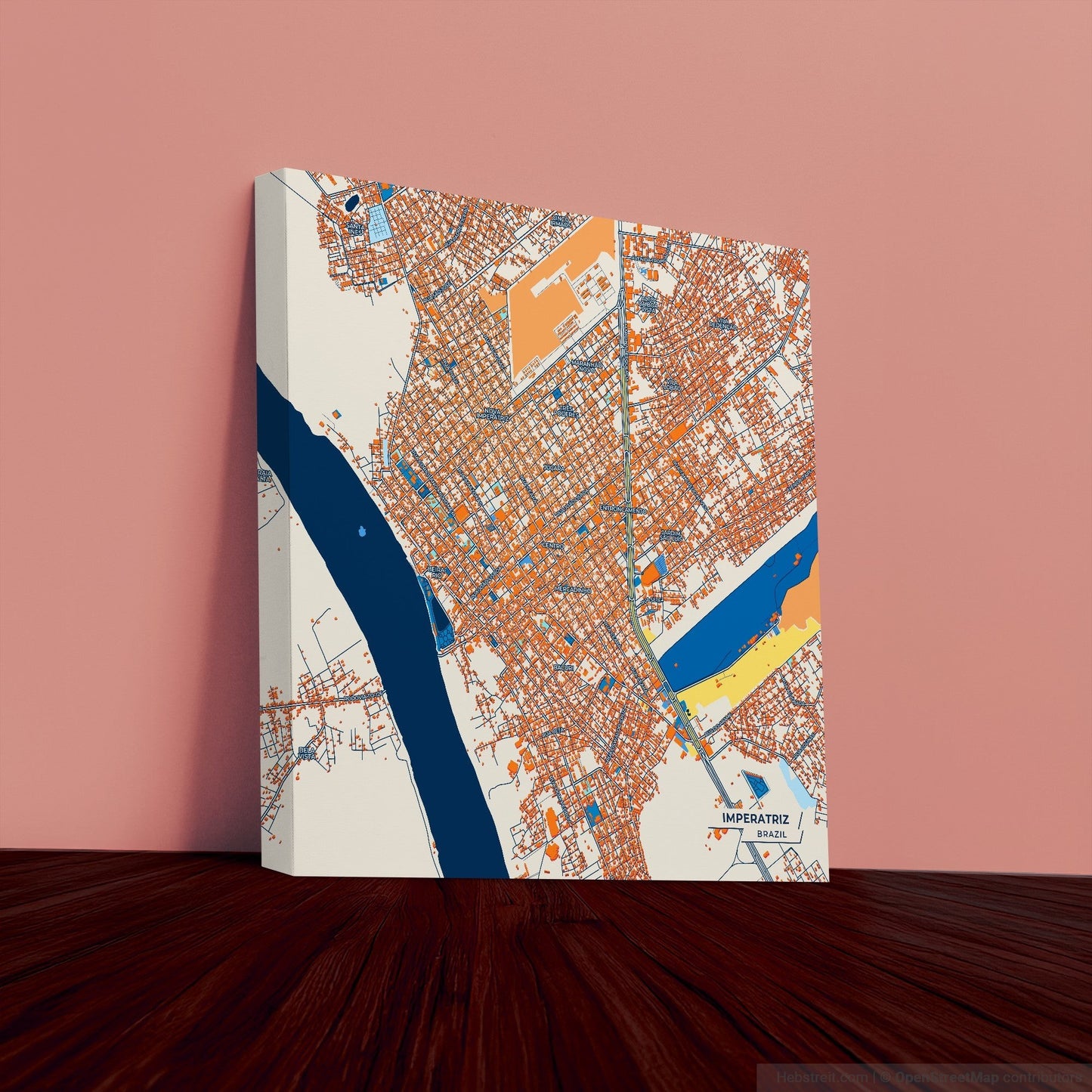 Imperatriz Brazil Colorful City Map Canvas Print