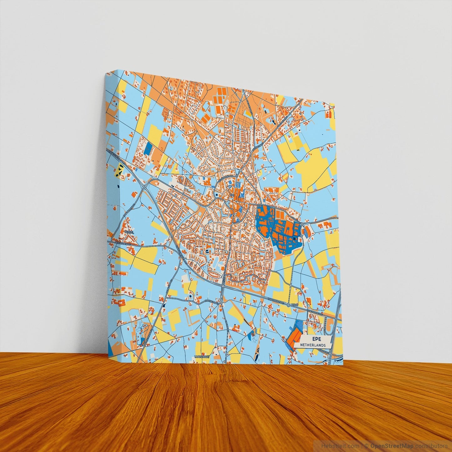 Epe Netherlands Colorful City Map Canvas Print