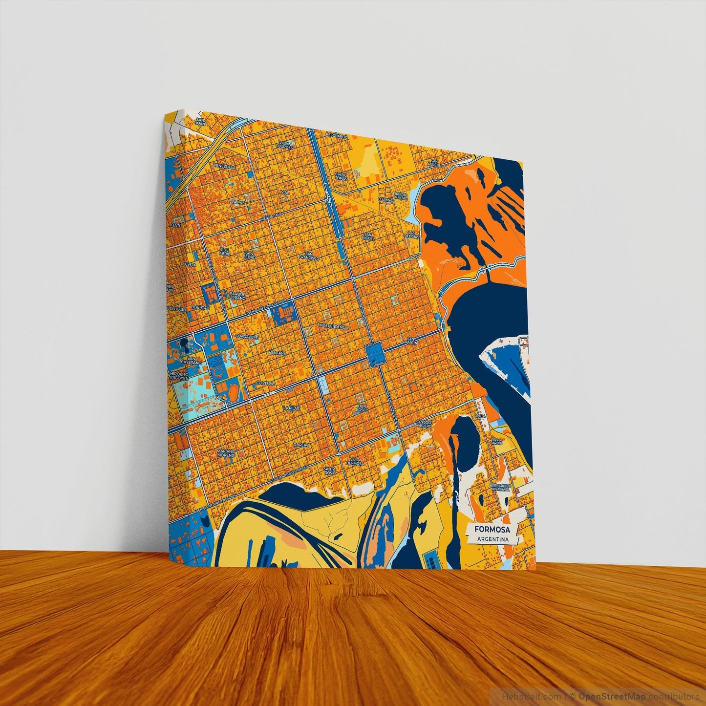 Formosa Argentina Colorful City Map Canvas Print
