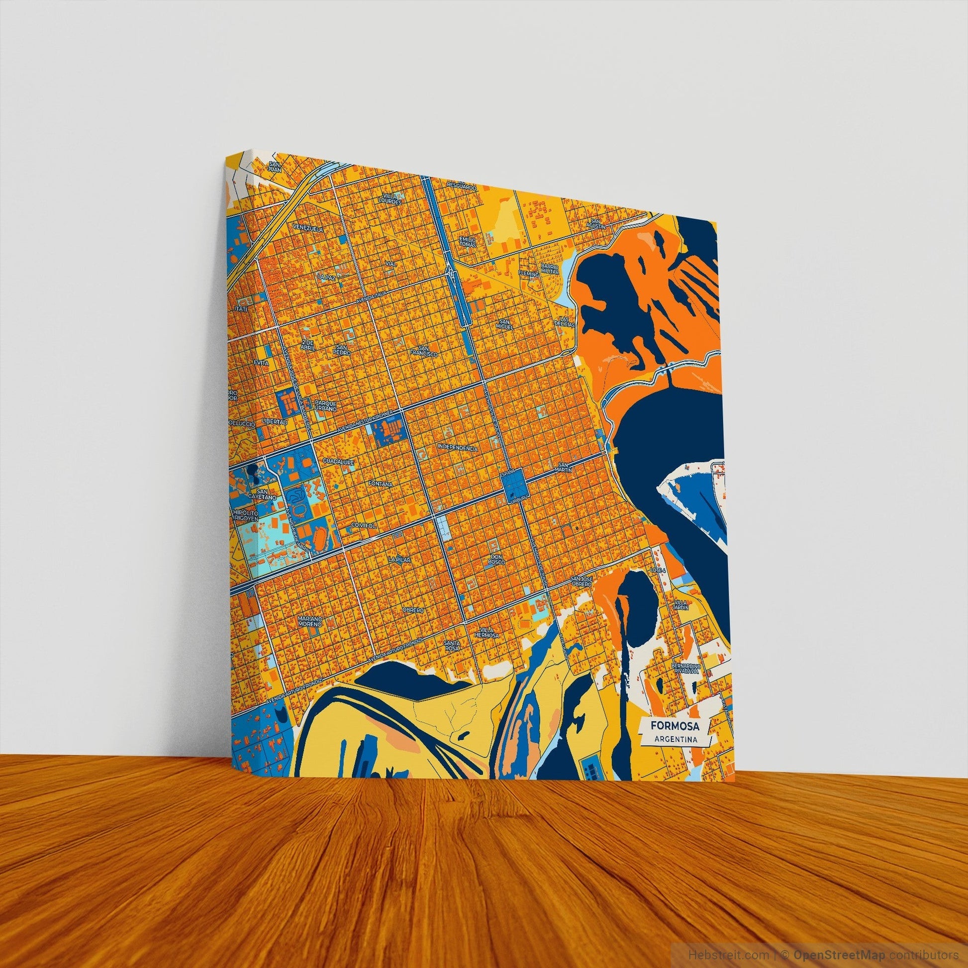 Formosa Argentina Colorful City Map Canvas Print