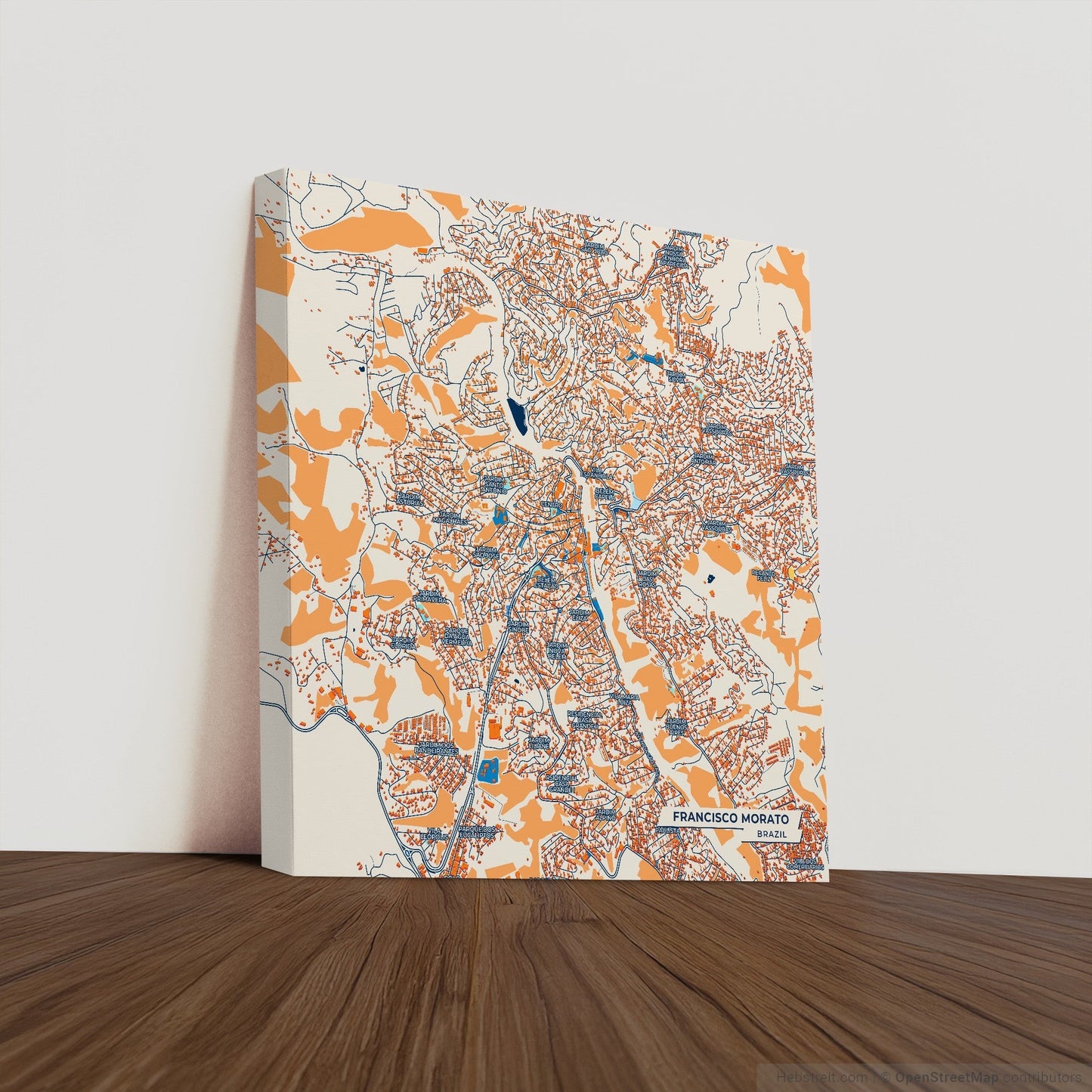 Francisco Morato Brazil Colorful City Map Canvas Print