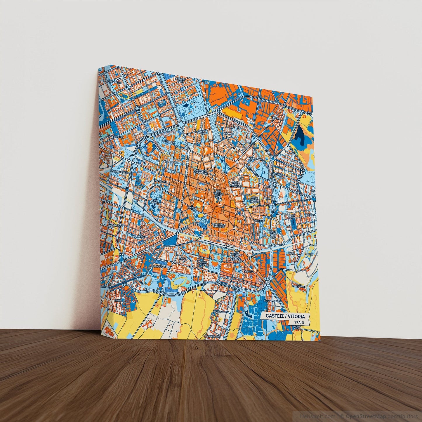 Gasteiz / Vitoria Spain Colorful City Map Canvas Print