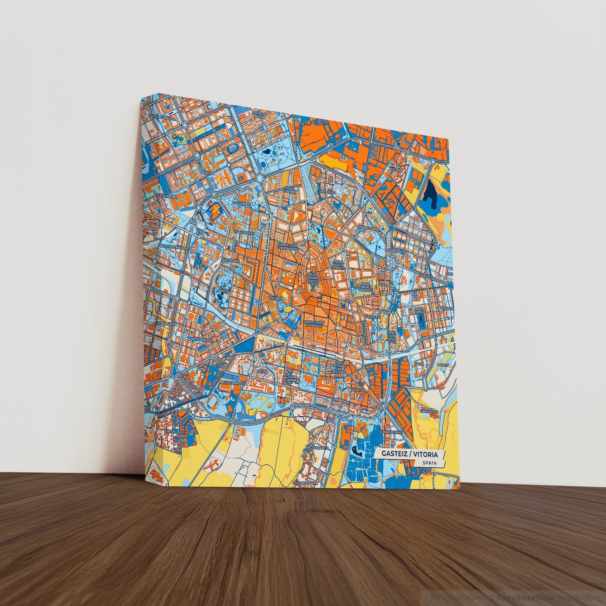 Gasteiz / Vitoria Spain Colorful City Map Canvas Print